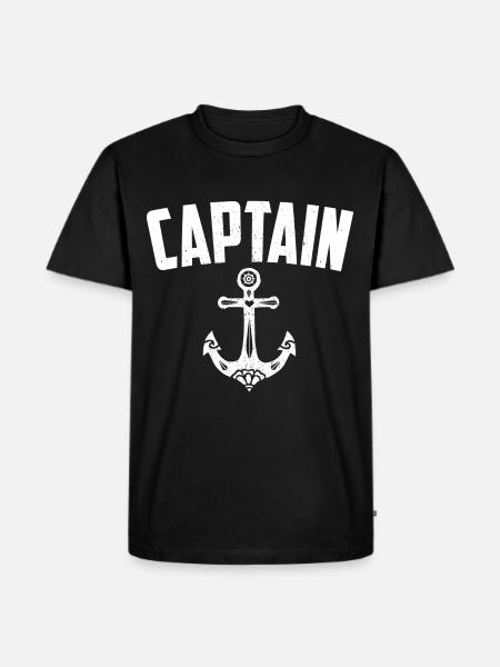 Ancre capitaine - T-shirt Premium bio Homme - noir