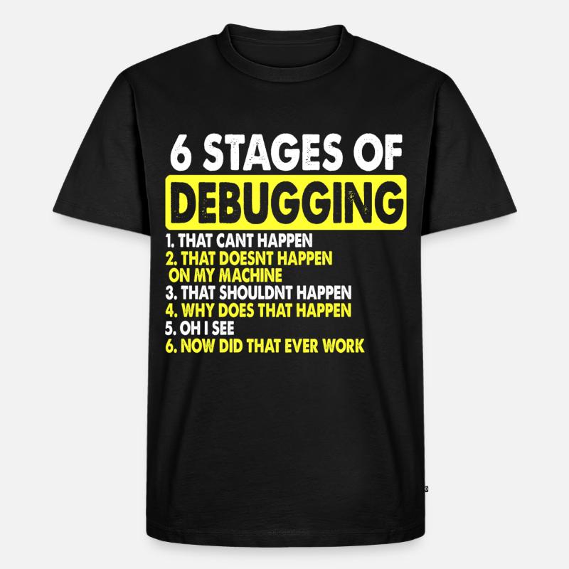 Debugging Informatik - Männer Premium Bio T-Shirt - Schwarz