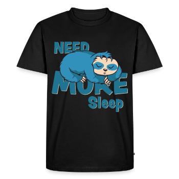 Need More Sleep Sloth - Men's Premium Organic T-Shirt - black - Front - Nico (187cm)