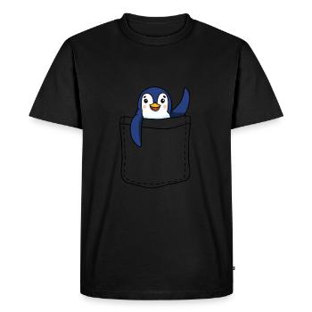 Pingouin - T-shirt Premium bio Homme - noir - Devant - Nico (187cm)
