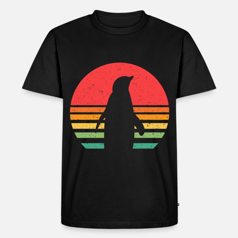 Pinguin - Männer Premium Bio T-Shirt - Schwarz