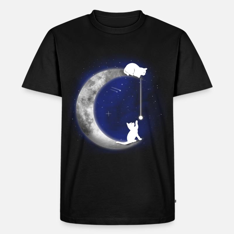 Katze - Männer Premium Bio T-Shirt - Schwarz