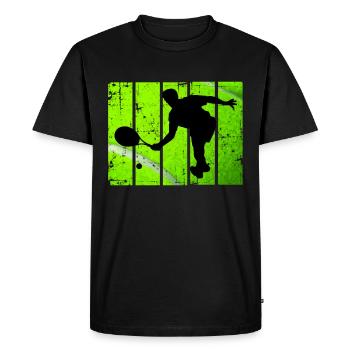 Tennisspieler Tennis Sport - T-shirt Premium bio Homme - noir - Devant - Nico (187cm)