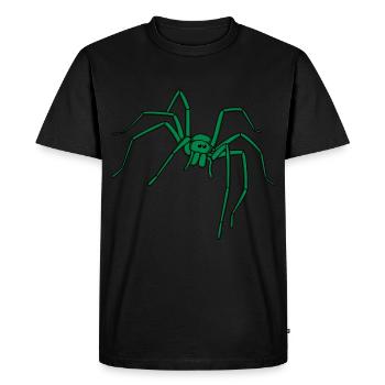 Araignée Poison Poison Horreur Halloween Araignées - T-shirt Premium bio Homme - noir - Devant - Nico (187cm)