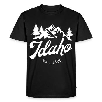 Idaho Mountains - T-shirt Premium bio Homme - noir - Devant - Nico (187cm)