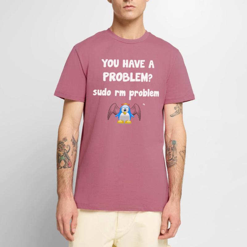 Linux sudo rm Problem Programmierer Spruch Männer Premium Bio T-Shirt