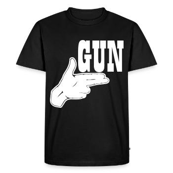 Fusil - T-shirt Premium bio Homme - noir - Devant - Nico (187cm)