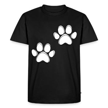 Pattes de chien - T-shirt Premium bio Homme - noir - Devant - Nico (187cm)