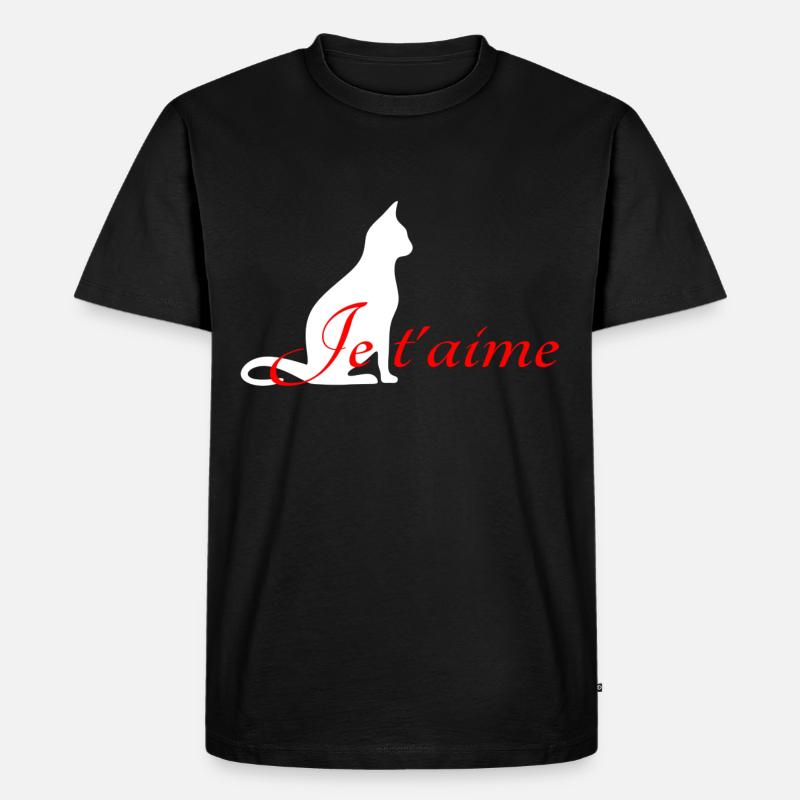 Ich liebe dich. - Männer Premium Bio T-Shirt - Schwarz