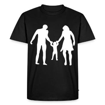Famille Papa Maman - T-shirt Premium bio Homme - noir - Devant - Nico (187cm)