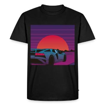 Supercar Act pour vos rêves Dream Car Sunrise - T-shirt Premium bio Homme - noir - Devant - Nico (187cm)