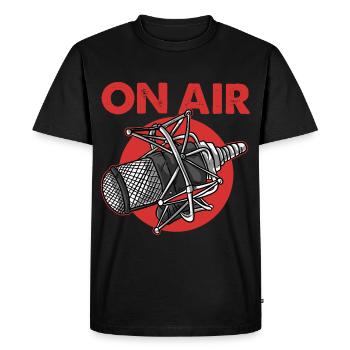 On Air Podcast Microphone Radio Show Host Music DJ - Men's Premium Organic T-Shirt - black - Front - Nico (187cm)