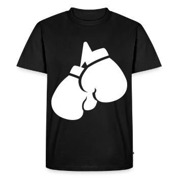 Symbole des gants de boxe - T-shirt Premium bio Homme - noir - Devant - Nico (187cm)