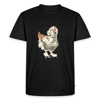 German salmon chicken hens chicken egg - Men's Premium Organic T-Shirt - black - Front - Nico (187cm)