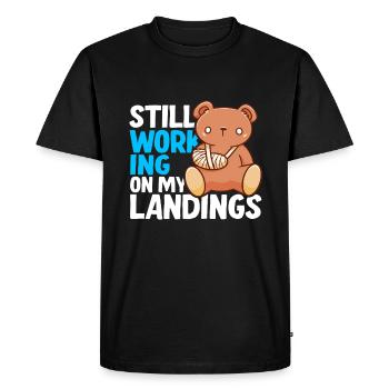 I'm still working on my landing - Men's Premium Organic T-Shirt - black - Front - Nico (187cm)
