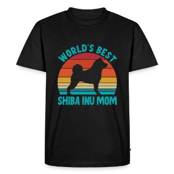 Shiba Inu Maman - T-shirt Premium bio Homme - noir - Devant - Nico (187cm)