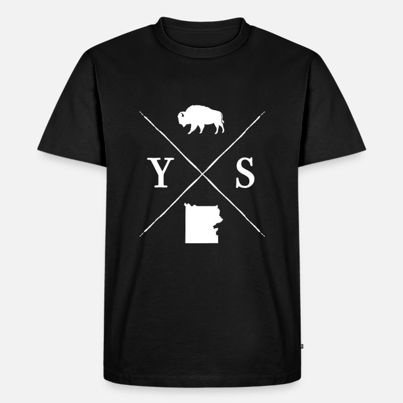 Yellowstone - Männer Premium Bio T-Shirt - Schwarz