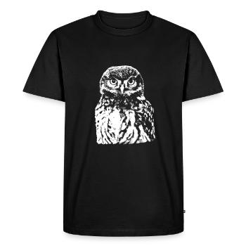 Cute Baby Owl - Men's Premium Organic T-Shirt - black - Front - Nico (187cm)