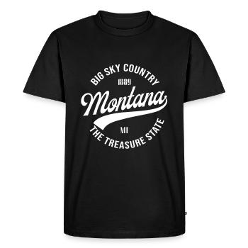 Montana - Men's Premium Organic T-Shirt - black - Front - Nico (187cm)