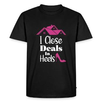 Je conclus des affaires en talons - T-shirt Premium bio Homme - noir - Devant - Nico (187cm)