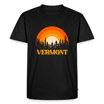 Vermont - Men's Premium Organic T-Shirt - black - Front - Nico (187cm)