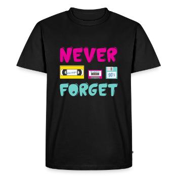 I LOVE the 90s - Men's Premium Organic T-Shirt - black - Front - Nico (187cm)