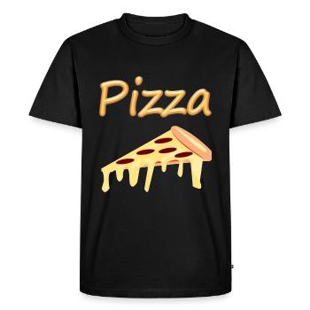 pizza - T-shirt Premium bio Homme - noir - Devant - Nico (187cm)