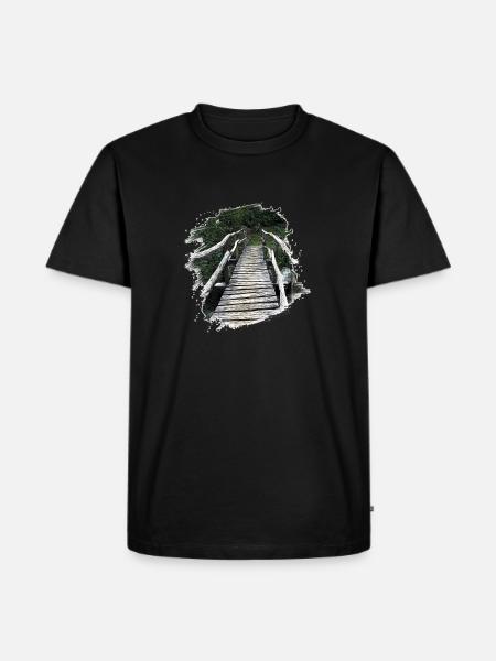 Wooden bridge - Men's Premium Organic T-Shirt - black