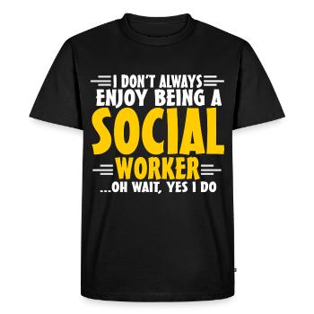Assistante sociale Science politique - T-shirt Premium bio Homme - noir - Devant - Nico (187cm)
