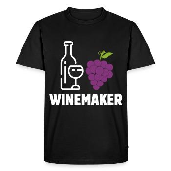 Winemaker Alcoholic Winery Profession Pacemaker Winer - Men's Premium Organic T-Shirt - black - Front - Nico (187cm)