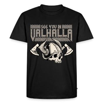 See You IN Valhalla | Thor | Odin | VIKINGS Ragnar - T-shirt Premium bio Homme - noir - Devant - Nico (187cm)