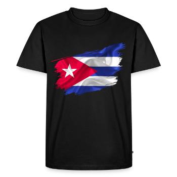 Cuba Drapeau Cuba pays - T-shirt Premium bio Homme - noir - Devant - Nico (187cm)