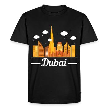 Dubai United Arab Emirates The Palm - Men's Premium Organic T-Shirt - black - Front - Nico (187cm)