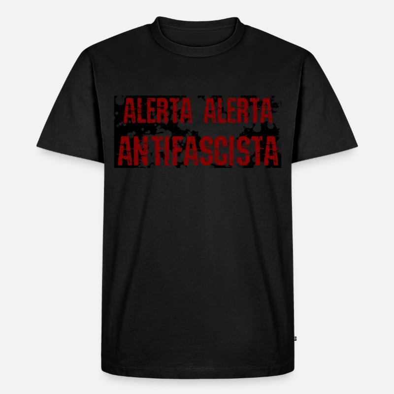 alerta FIXED2rr3ddederr - Männer Premium Bio T-Shirt - Schwarz