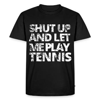 tennis / tennis / joueur de tennis / jeu de tennis - T-shirt Premium bio Homme - noir - Devant - Nico (187cm)