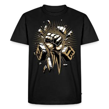 Combattre la haine - T-shirt Premium bio Homme - noir - Devant - Nico (187cm)
