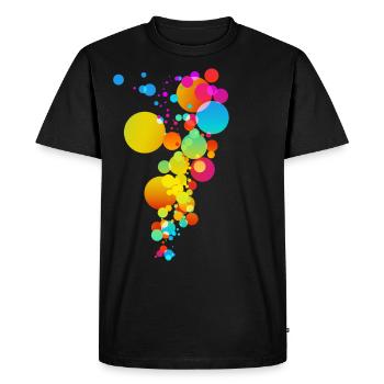 Colorful Coloré Rond Rond Couleur Moderne - T-shirt Premium bio Homme - noir - Devant - Nico (187cm)
