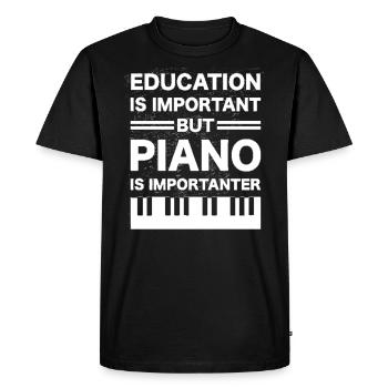pianiste - T-shirt Premium bio Homme - noir - Devant - Nico (187cm)