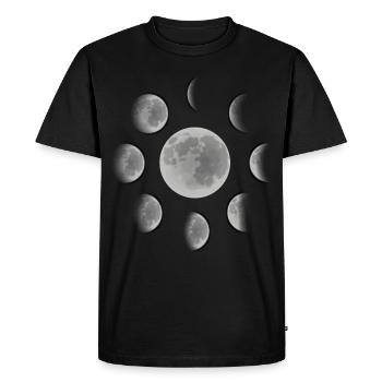 Lunes pleine lune demi-lune - T-shirt Premium bio Homme - noir - Devant - Nico (187cm)