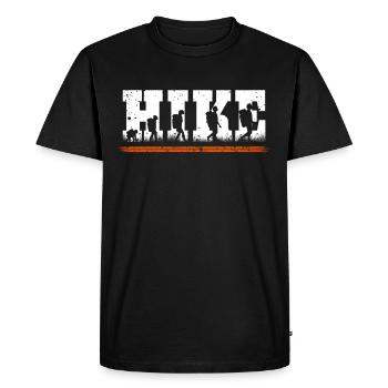 Hiking evolution - Men's Premium Organic T-Shirt - black - Front - Nico (187cm)