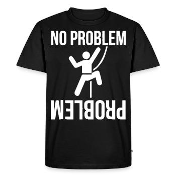 Aucun problème drôle gif d'escalade de nouveauté - T-shirt Premium bio Homme - noir - Devant - Nico (187cm)