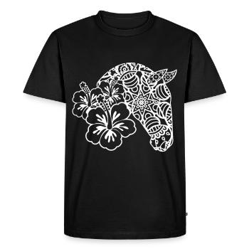 Idées cadeaux de chevaux Mandala pour les propriétaires de chevaux - T-shirt Premium bio Homme - noir - Devant - Nico (187cm)