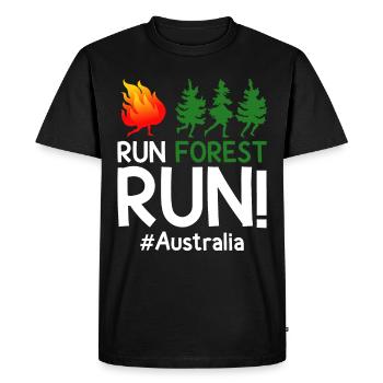 Priez pour le kangourou Koala de la forêt australienne - T-shirt Premium bio Homme - noir - Devant - Nico (187cm)
