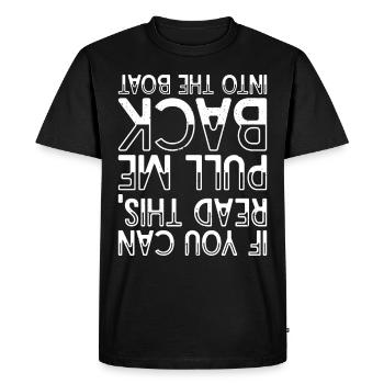 Drôle de voile de voile cadeau - T-shirt Premium bio Homme - noir - Devant - Nico (187cm)