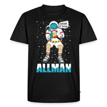 Alman Deutsche Meme Anzeige Sandalen Socken Bier - Männer Premium Bio T-Shirt - Schwarz - Vorne - Nico (187cm)