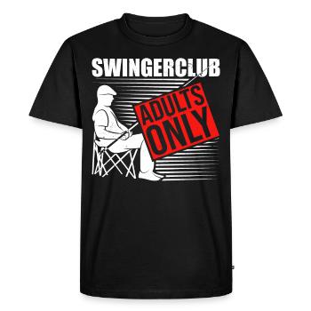 Swingers club angler fisherman fishing shirt - Men's Premium Organic T-Shirt - black - Front - Nico (187cm)