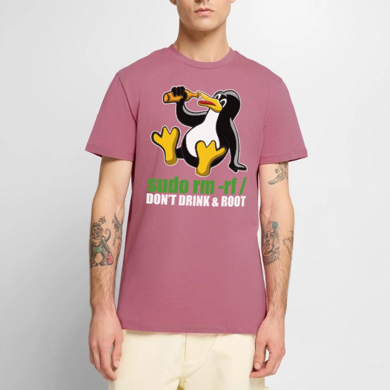 Sudo Rm Root Linux Tux Unix Insider programmer Men's Premium Organic T-Shirt