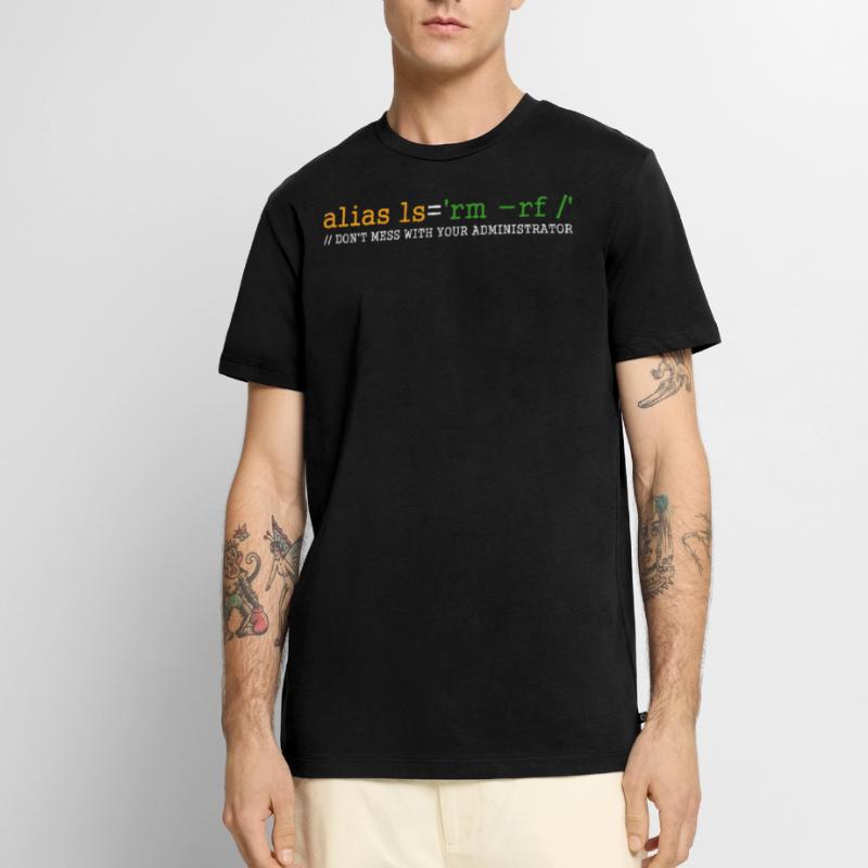 Programmeur de logiciels open source Linux Tux Unix T-shirt Premium bio Homme