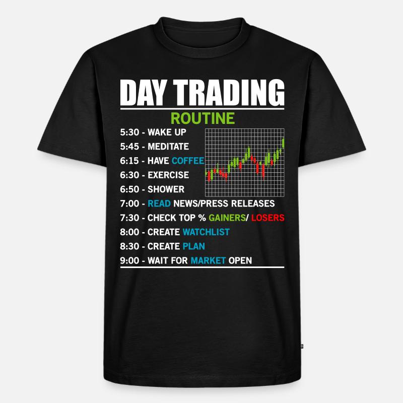 Bourse de jour - T-shirt Premium bio Homme - noir