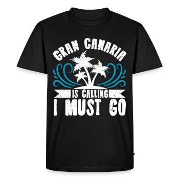 Gran Canaria - T-shirt Premium bio Homme - noir - Devant - Nico (187cm)